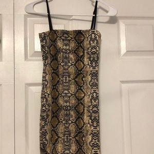 Snake bodycon dress